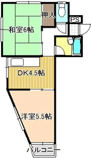 レジデンス遠若【207号室】の間取り