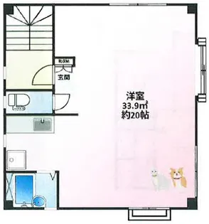 周英ビル学園東【2階】の間取り