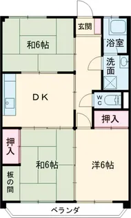 渡辺コーポ・中一の沢【201号室】の間取り