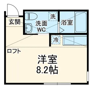 NEST冷泉町【103号室】の間取り