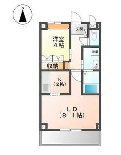 ベルメゾン三ノ町【2階】の間取り