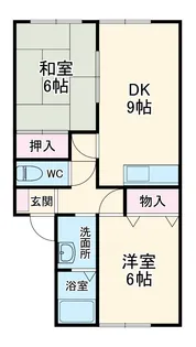 セジュールハピネスA【2階】の間取り