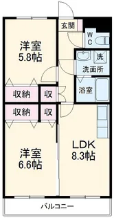 アメニティーベルⅡ【2階】の間取り