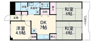サンパークマンション【B-205号室】の間取り