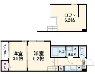 ハーモニーテラス二番Ⅳ【1階】の間取り