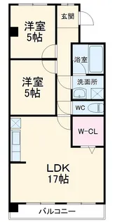 ハイライズナリタ【5階】の間取り