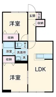 SUN MALL【101号室】の間取り