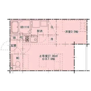 プランドール烏森【1階】の間取り