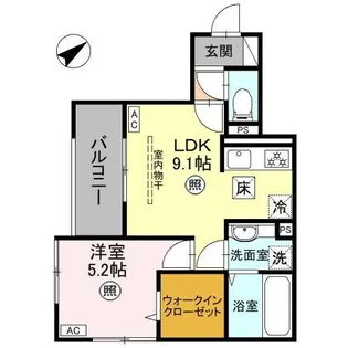 LA MAISON 本町【1階】の間取り