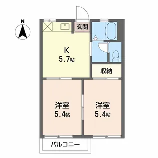 チェリーコーポ【202号室】の間取り