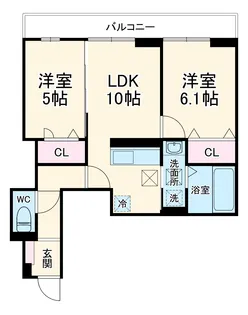 Noble Villa針ヶ谷【1階】の間取り