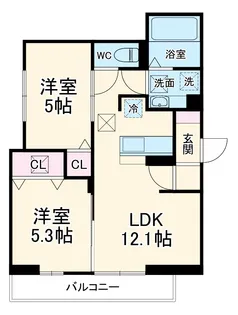 Noble Villa針ヶ谷【1階】の間取り