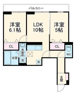 Noble Villa針ヶ谷【3階】の間取り