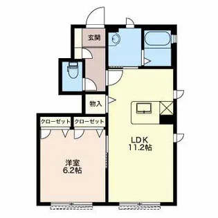 オレンジカウンティ【1階】の間取り
