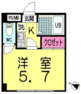 ペパンシエソワ【2階】の間取り