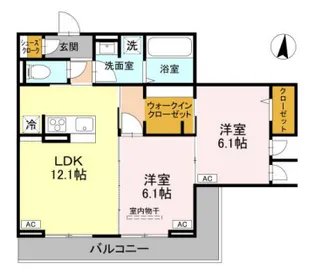 ノーブルパレス芝中田【1階】の間取り