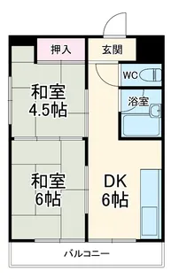 ときわビル【6E号室】の間取り