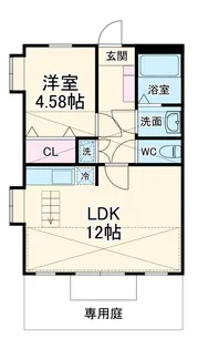 ハイツkirin B棟【101号室】の間取り