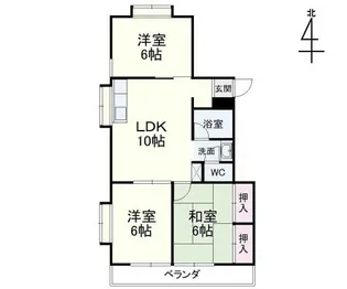 メゾン鹿谷【2階】の間取り