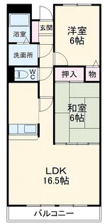 ムーンパーク服部【202号室】の間取り