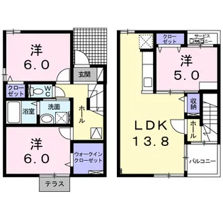 ウエスト・モイⅧ【1階】の間取り