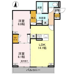 ノーブルパレス芝中田【3階】の間取り