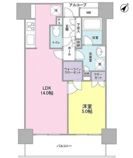 LASANTE五反田【10階】の間取り