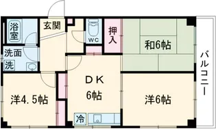 レヂデンス馬場【203号室】の間取り
