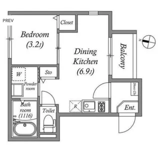 アルタイ石橋阪大前【1階】の間取り