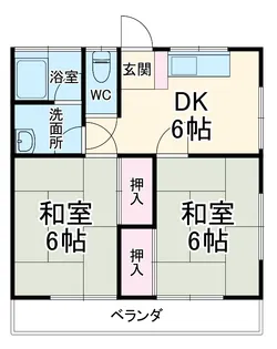 陽輝荘【204号室】の間取り