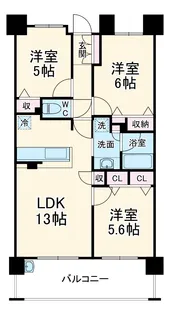 エスリード京都二条【2階】の間取り