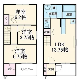 ヴィラフロンティア東鶉A【1階】の間取り