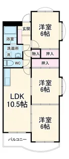 シャトー樹里【2階】の間取り