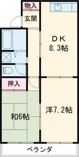 ベルメゾン50【201号室】の間取り