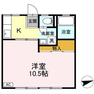 パナハイツ緑岡【1階】の間取り