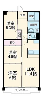 ユニライフ浜松Ⅱ【307号室】の間取り