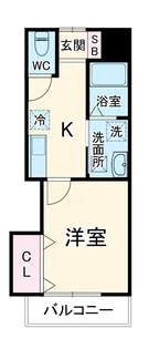 City Flat一ノ割【1階】の間取り