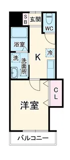 City Flat一ノ割【1階】の間取り