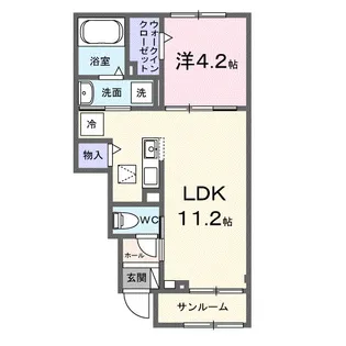 シャルマン ワン【1階】の間取り