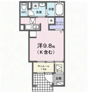 グラ—ヴェ御幸【1階】の間取り