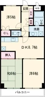 グランメール上北沢【2階】の間取り