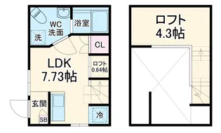 Velo JIYUGAOKA(ヴェロジユウガオカ)【1階】の間取り