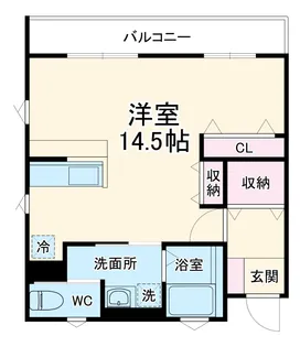 アヴィル旭町Ⅱ【101号室】の間取り