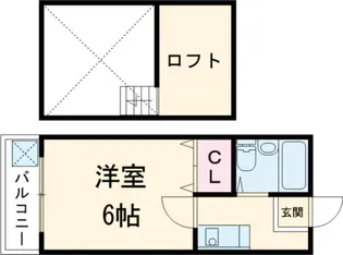 クレアコート港【2階】の間取り