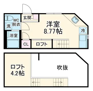 Velo JIYUGAOKA(ヴェロジユウガオカ)【106号室】の間取り