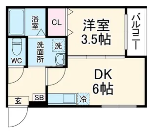 ハーモニーテラス大和田【3階】の間取り