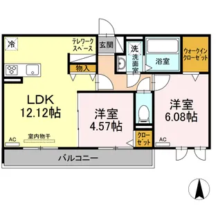 フローラルコート【202号室】の間取り