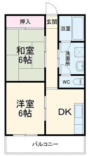 コーポあさひや【406号室】の間取り