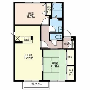エトワール烏田Ⅱ【2階】の間取り