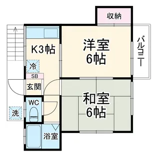 さつきハイツ【2階】の間取り